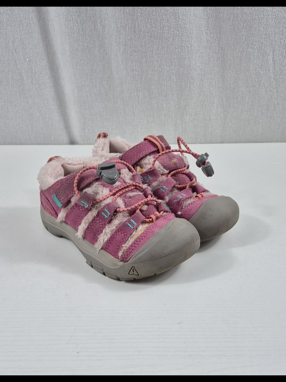 Keen Pink and Gray Kids Slip-On Sneakers